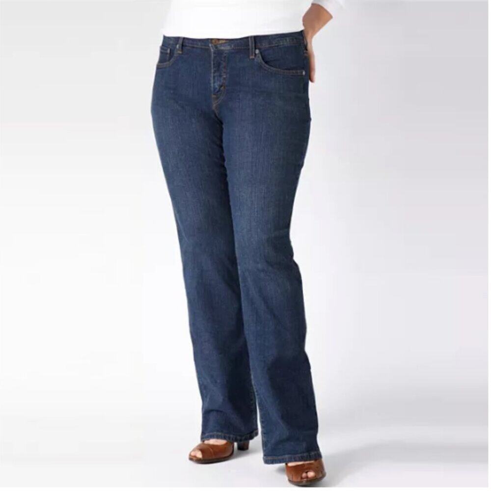 Levi's Women's 512 Perfectly Slimming Bootcut Jeans Dark Wash Size 14